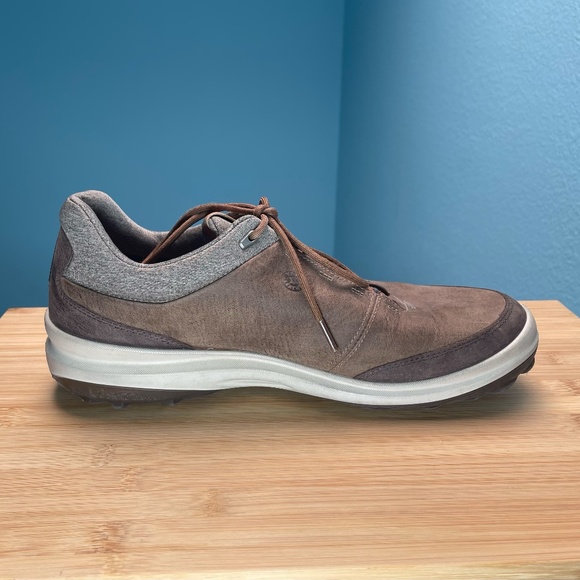 Ecco Biom Hybrid 3 Gore-Tex Yak Leather Men’s 43 WIDE Spikeless Golf Shoes Brown - Picture 2 of 14